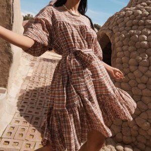 Loeffler Randall Lilith Plaid Dress Size Small